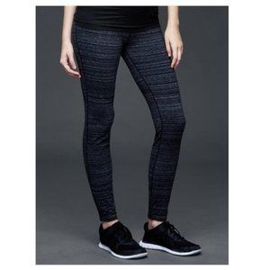 NEW GAP GapFit GFast Performance Cotton Leggings XS NWT Black Space Dye